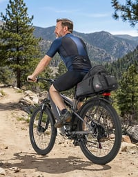 KEMIMOTO 2 v 1 Brašna na nosič, 15 l, vodotesná cyklistická taška na zadný nosič, viac priehradiek, s držadlom na prenášanie a ramenným popruhom 7