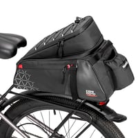 KEMIMOTO 2 v 1 Brašna na nosič, 15 l, vodotesná cyklistická taška na zadný nosič, viac priehradiek, s držadlom na prenášanie a ramenným popruhom 8
