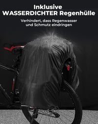 KEMIMOTO 3 az 1-ben Vízálló Kerékpártáska Szett 52L - Csomagtartós Táska Esővédővel, Levehető Hátizsákkal MTB és E-Bike Kerékpárokhoz 3