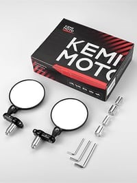 KEMIMOTO CNC Motorkerékpár Tükör 360° Forgatható E24 Tanúsított 22mm Kormányvég Univerzális Robogó ATV MT07 MT09 Z750 Cb125R Z900 Kompatibil 7