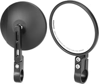 KEMIMOTO CNC Oglinzi Motocicletă cu Certificare E24 - Set Oglinzi Rotunde 360° pentru Capătul Ghidonului (2 buc) - Compatibilitate Universală Moto 1