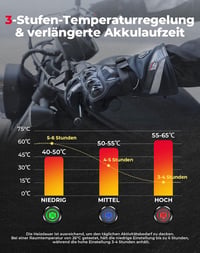 KEMIMOTO fűthető motoros kesztyű touchscreen szénszálas héjjal 4
