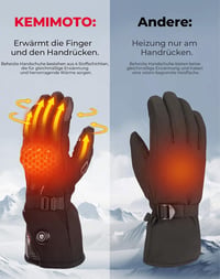 KEMIMOTO fűthető motoros kesztyű touchscreen szénszálas héjjal 2