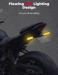 LED smerové svetlá na motorku KEMIMOTO 12V, M8, E24, IP67 - čierne - 2 ks 5