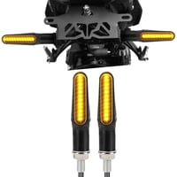 LED smerové svetlá na motorku KEMIMOTO 12V, M8, E24, IP67 - čierne - 2 ks 6