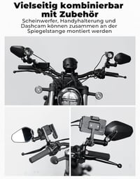 KEMIMOTO Motorkerékpár Tükör CNC Kiterjesztéssel M10 Univerzális 5