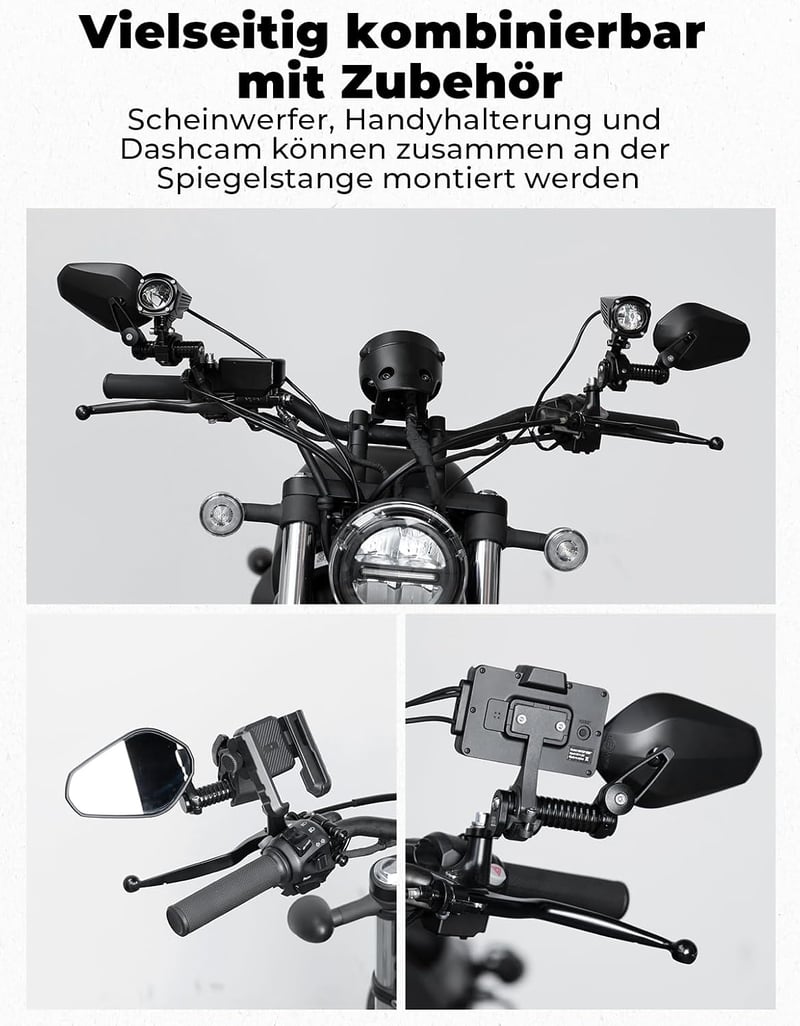 KEMIMOTO Motorkerékpár Tükör CNC Kiterjesztéssel M10 Univerzális