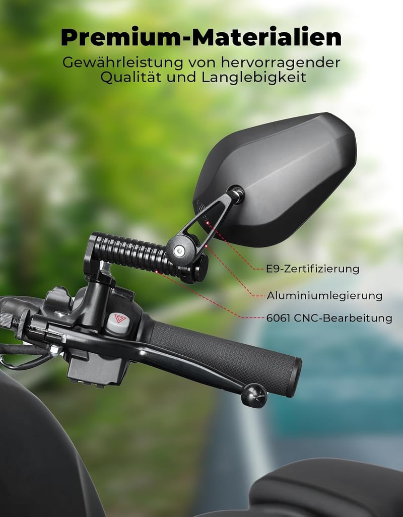 KEMIMOTO Motorkerékpár Tükör CNC Kiterjesztéssel M10 Univerzális