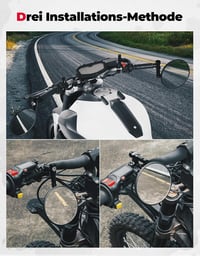 KEMIMOTO Motorkerékpár Tükör Szett 2db Kerek Kormánytükör ATV Robogó Kompatibilis 6