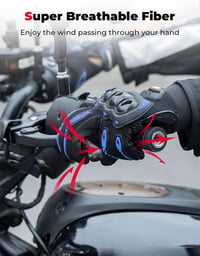 KEMIMOTO nyári motoros kesztyű érintőképernyővel, uniszex 3