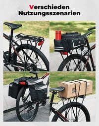 Portbagaj spate universal KEMIMOTO pentru biciclete MTB și cursieră cu eliberare rapidă, portbagaj cu reflector pentru bicicletă, negru 6