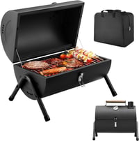 Kendane hordozható széngrillezőgép összecsukható kemping grillsütő fekete 1