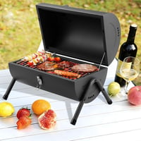 Kendane hordozható széngrillezőgép összecsukható kemping grillsütő fekete 7