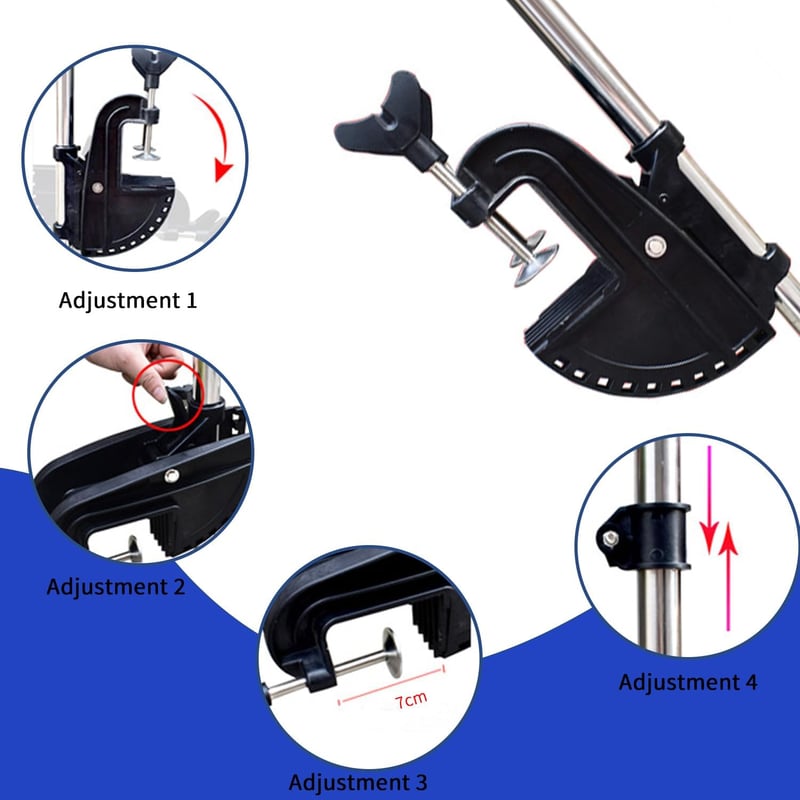 Kensbro 12V elektromos csónakmotor 28 lbs tolóerővel, 5 előre és 3 hátra fokozat