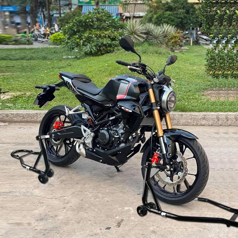 Kensbro 2 részes motorkerékpár állvány, elöl-hátul, 500 kg-ig, szállítóállvány