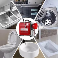 Kensbro 370W elektromos csatornatakarító gép 6 vágófejjel 40-110mm csövekhez 7