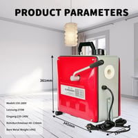 Kensbro 370W elektromos csatornatakarító gép 6 vágófejjel 40-110mm csövekhez 6