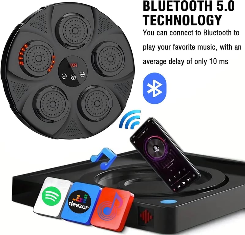 Kensbro Bluetooth Boxzák LED Kijelzővel, USB Töltős Ütésregisztráló Gép Gyerekeknek és Felnőtteknek