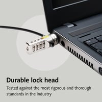 Kensington ComboSaver kombinovaný káblový bezpečnostný zámok na notebook – čierny 6
