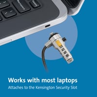 Kensington ComboSaver kombinovaný káblový bezpečnostný zámok na notebook – čierny 7