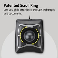 Bezdrôtový ergonomický trackball Kensington Expert Mouse s rolovacím prstencom, kompatibilný s Windows a macOS, rubínovo červený (K72359WW) 7