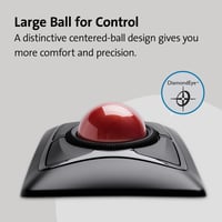 Bezdrôtový ergonomický trackball Kensington Expert Mouse s rolovacím prstencom, kompatibilný s Windows a macOS, rubínovo červený (K72359WW) 5