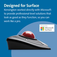 Bezdrôtový ergonomický trackball Kensington Expert Mouse s rolovacím prstencom, kompatibilný s Windows a macOS, rubínovo červený (K72359WW) 4