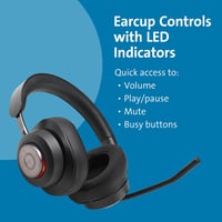 Kensington H3000 Over-Ear Bluetooth headset zajszűrővel, mikrofonnal - fekete 5