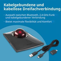Trackball Kensington SlimBlade Pro Bluetooth, čierny, kompatibilný s Windows a macOS, pre PC a notebooky, pre pravákov aj ľavákov, optické snímanie K7 2