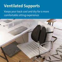 Ergonomická bedrová opierka Kensington SmartFit Conform K60412WW, výškovo nastaviteľný vankúš pod kríže na kancelársku stoličku aj do auta 6