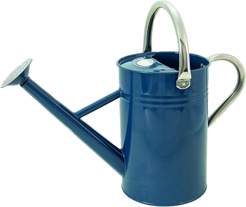 Kent & Stowe 4,5 literes vintage öntözőkanna kék galvanizált acél 2 fogantyúval