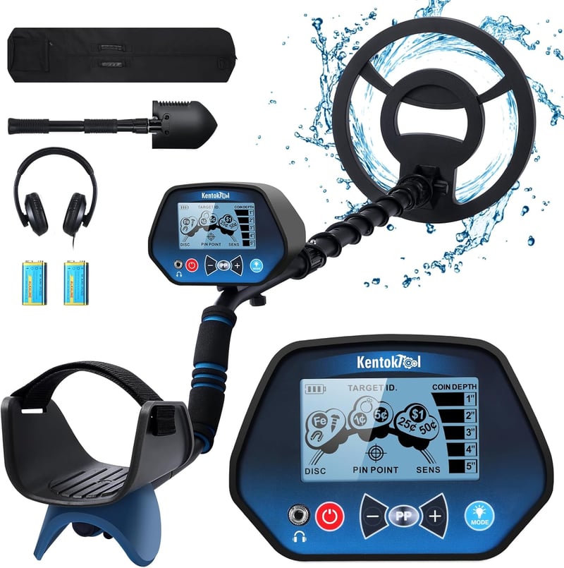 KENTOKTOOL Fémkereső Detektor LCD Kijelzővel, 3 Mód, Felnőtteknek és Gyerekeknek