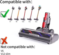 KENVOR Porszívó Kefe Dyson V7 V8 V10 V11 V15 Kompatibilis 5 LED Világítással Kemény Padlókhoz Szürke 2