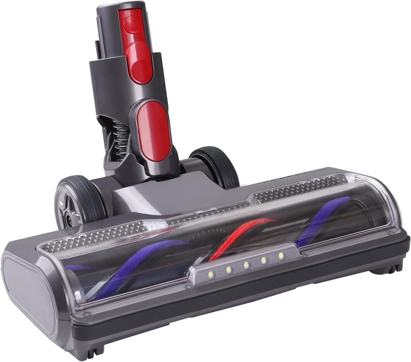 KENVOR Porszívó Kefe Dyson V7 V8 V10 V11 V15 Kompatibilis 5 LED Világítással Kemény Padlókhoz Szürke