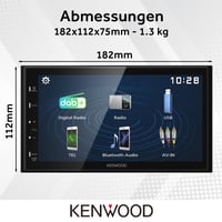 Kenwood DMX129DAB 6,8" Receptor AV Digital Media, pornire rapidă, Android USB Mirroring, DAB+, Bluetooth, DSP, 4x45W, control iPod/iPhone 6