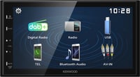 Kenwood DMX129DAB 6,8" Receptor AV Digital Media, pornire rapidă, Android USB Mirroring, DAB+, Bluetooth, DSP, 4x45W, control iPod/iPhone 5