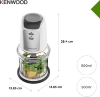 Kenwood Easy Chop CHP61.100WH elektromos aprító 500W fehér 5