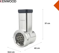 Kenwood KAX643ME Drum Grater Accessories for Kenwood Food Processors, Electric Chopper for Slicing, Grating and Grating Vegetables, Cheese, Nuts, Chocolate and More 6