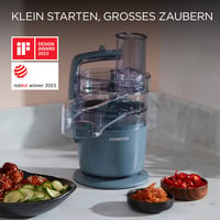 Robot de bucătărie Kenwood MultiPro Compact FDP23.130GY – cuțit din oțel inoxidabil, disc pentru feliere și răzuire, funcție Pulse, albastru 10