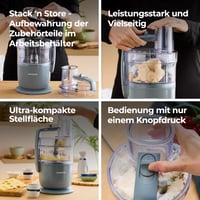 Robot de bucătărie compact Kenwood MultiPro Go, 650 W, bol 1,3 l, gri 7