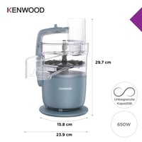 Robot de bucătărie compact Kenwood MultiPro Go, 650 W, bol 1,3 l, gri 3