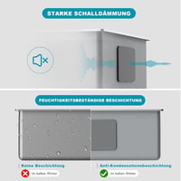 KEOKBON 60x50 cm rozsdamentes acél beépíthető konyhai mosogató túlfolyással és szifonnal 5