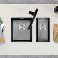 KEOKBON Nano Ezüst Rozsdamentes Acél Konyhai Mosogató 30x45cm, 1 Medencés Beépíthető Spüle 5