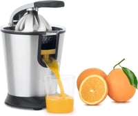 H.Koenig AGR80 Professzionális Elektromos Citrusfacsaró 160W, Rozsdamentes Acél, Csepegtető Védelem, BPA Mentes 1