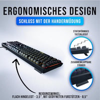 KLIM Chroma RGB Gamer Billentyűzet USB - Színes LED Világítás PC Mac PS4 3