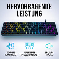 KLIM Chroma RGB Gamer Billentyűzet USB - Színes LED Világítás PC Mac PS4 4