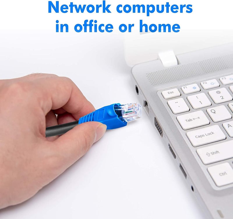 MutecPower Cat6 Kültéri Ethernet Kábel - Gigabit Hálózati UTP Patch Vezeték 550MHz - UV-álló, Vízálló - PC, Router, Szerver Kompatibilis