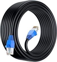 MutecPower Cat6 Kültéri Ethernet Kábel - Gigabit Hálózati UTP Patch Vezeték 550MHz - UV-álló, Vízálló - PC, Router, Szerver Kompatibilis 7