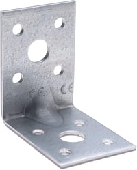 Keple 90 mm erősített L alakú sarokkonzol acél fa polctartó 50x50x35x2 mm horganyzott, 10 db 1