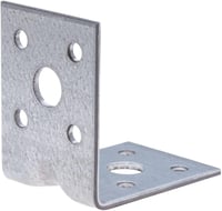 Keple 90 mm erősített L alakú sarokkonzol acél fa polctartó 50x50x35x2 mm horganyzott, 10 db 2